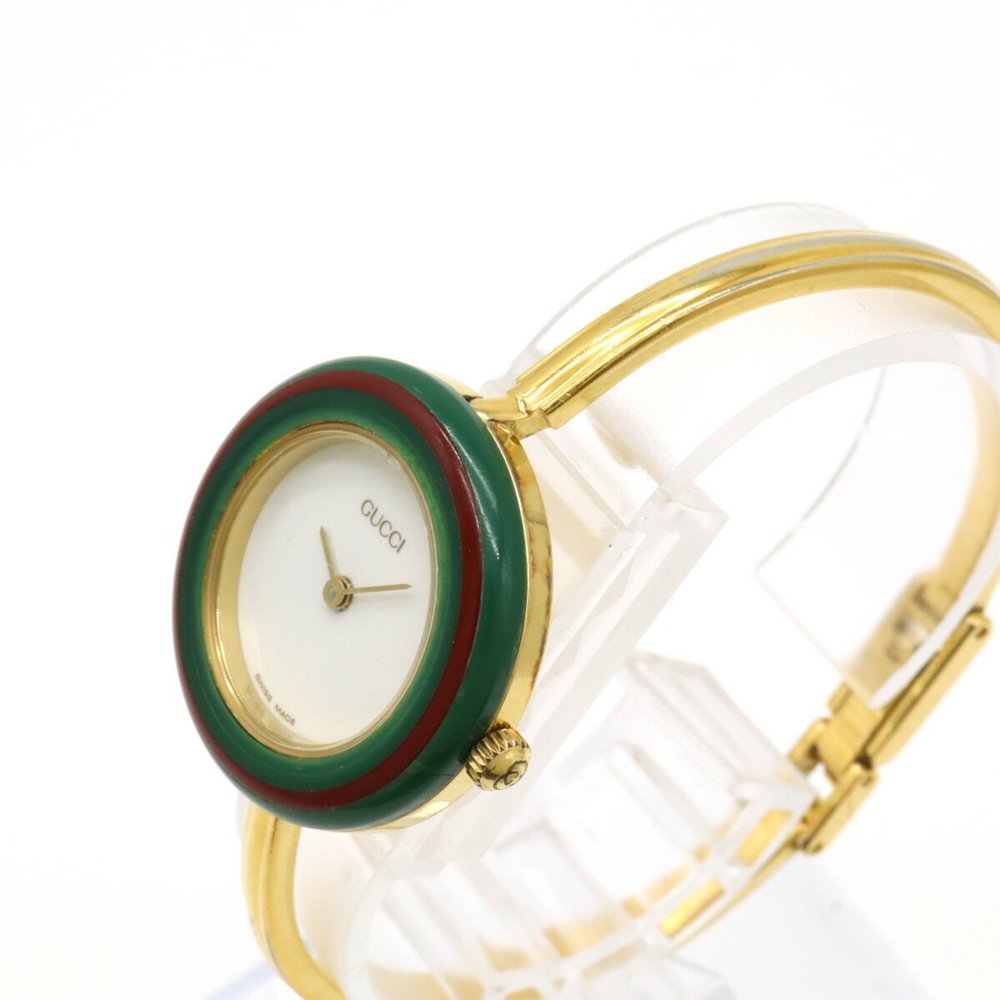 GUCCI Gucci Change Bezel White Dial GP Ladies Quartz Watch 11/12.2 - Picture 7 of 10